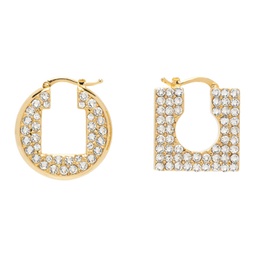 Gold Guirlande Les Boucles Rond Carre Earrings 241553F009000