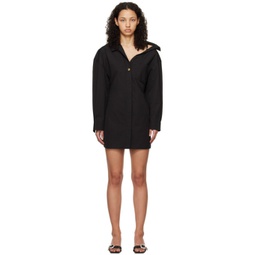 Black Les Classiques La mini robe chemise Minidress 241553F052013