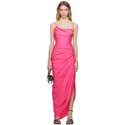 Pink Le Raphia La Robe Saudade Maxi Dress 231553F055011