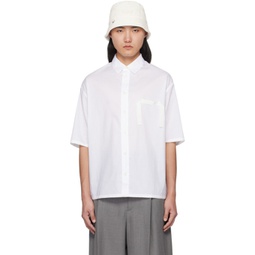 White Le Raphia La chemise Cabri Shirt 241553M192033