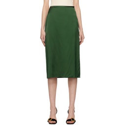 Green La Jupe Notte Midi Skirt 241553F092015