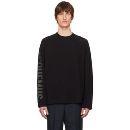Black Les Classiques Le t-shirt Typo manches longue Long Sleeve T-Shirt 241553M213019