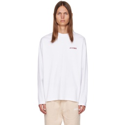 White Le Chouchou Le T-Shirt Pavane Manches Longues Long Sleeve T-Shirt 232553M213014