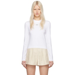 White Les Classiques Le T-Shirt Gros Grain Manches Longues Long Sleeve T-Shirt 241553F110018