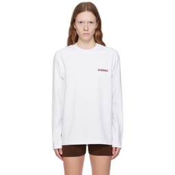 White Le Chouchou Le T-Shirt Pavane Manches Longues Long Sleeve T-Shirt 232553F110027