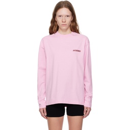 Pink Le Chouchou Le T-Shirt Pavane Manches Longues Long Sleeve T-Shirt 232553F110026