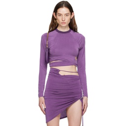Purple Le T-Shirt Espelho Long Sleeve T-Shirt 231553F110047