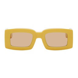 Yellow Le Raphia Les Lunettes Tupi Sunglasses 231553M134006