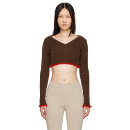 Brown & Red La Maille Santon Sweater 222553F100006