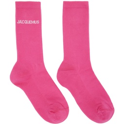 Pink Le Papier Les Chaussettes Jacquemus Socks 232553M220011