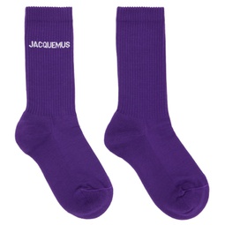 Purple Les Chaussettes Jacquemus Socks 231553M220005