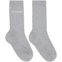 Gray Le Raphia Les Chaussettes Jacquemus Socks 232553F076017