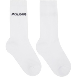 White Le Papier Les Chaussettes Jacquemus Socks 232553F076018