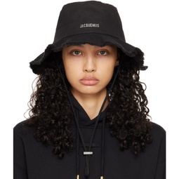 Black Les Classiques Le bob Artichaut Beach Hat 241553F015014