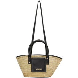 Beige & Black Le petit panier Soli Tote 241553F049013