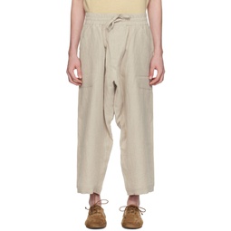 Beige  80 Trousers 241969M190003