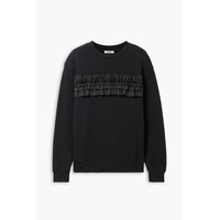 Ruffled French-cotton terry sweatshirt