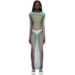 SSENSE Exclusive Blue The Body Morphing Maxi Dress 232808F055002
