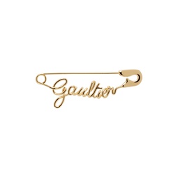 Gold The Gaultier Safety Pin Single Earring 241808M144001