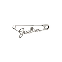 Silver The Gaultier Safety Pin Single Earring 241808F022001