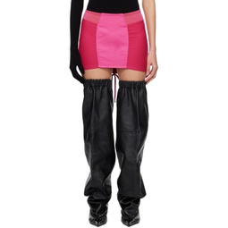 Pink The Satin Miniskirt 241808F090005