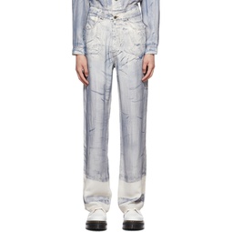 Blue The Jean Effect Trousers 222808M191006