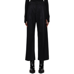 Gray Pleated Trousers 231808F087002