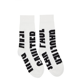 White   Black Logo Socks 221808F076000