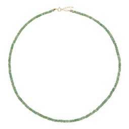 Green May Birthstone Emerald Beaded Necklace 241141F007015