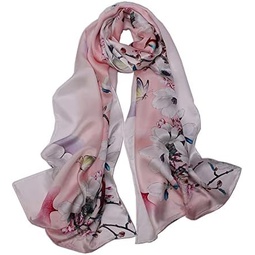 Womens 100% Mulberry Silk Scarf Long Satin Scarf Lightweight Wraps for Headscarf and Neck