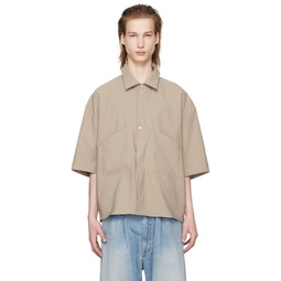 Beige Velcro Shirt 241819M192004