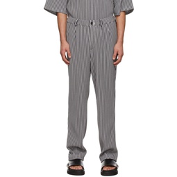 Grey Rayon Trousers 221819M191000