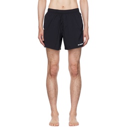 Black Printed Swim Shorts 231249M208001