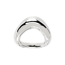 Silver Logo Ring 241249M147002
