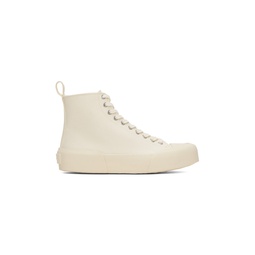 Off White Cap Toe High Top Sneakers 232249F127000