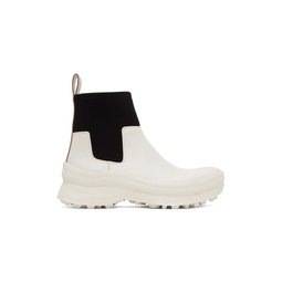 White Leather Chelsea Boots 222249M223007