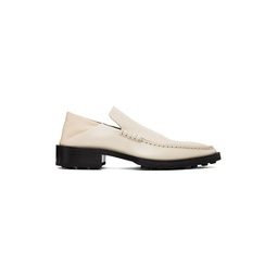 Off White Pointed Toe Loafers 232249F121001