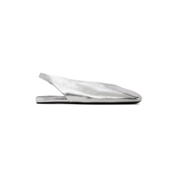 Silver Slingback Slippers 232249F121007