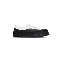 White Canvas Platform Sneakers 222249M237008