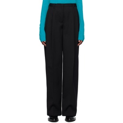 Black Pleated Trousers 232249F087003