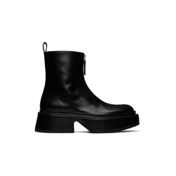 Black Wedge Platform Boots 222249F113001