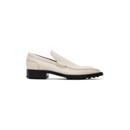 White Pointed Toe Loafers 231249F121013