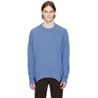 Blue Crewneck Sweater 231249M201011