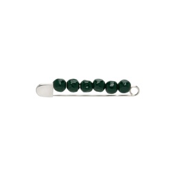 Silver   Green Beaded Pin 231249M146013