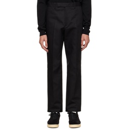 Black Creased Trousers 222249M191040