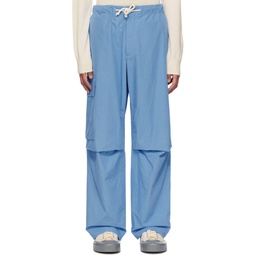 Blue Relaxed Trousers 231249M191048