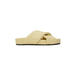 Yellow Oversize Wrapped Sandals 221249M234013