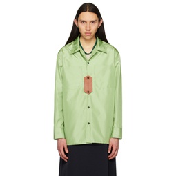 Green Button Shirt 231249M192016