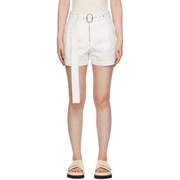 White Tailored Shorts 241249F088006