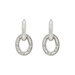 Silver Crystal Cut Earrings 241249F022002